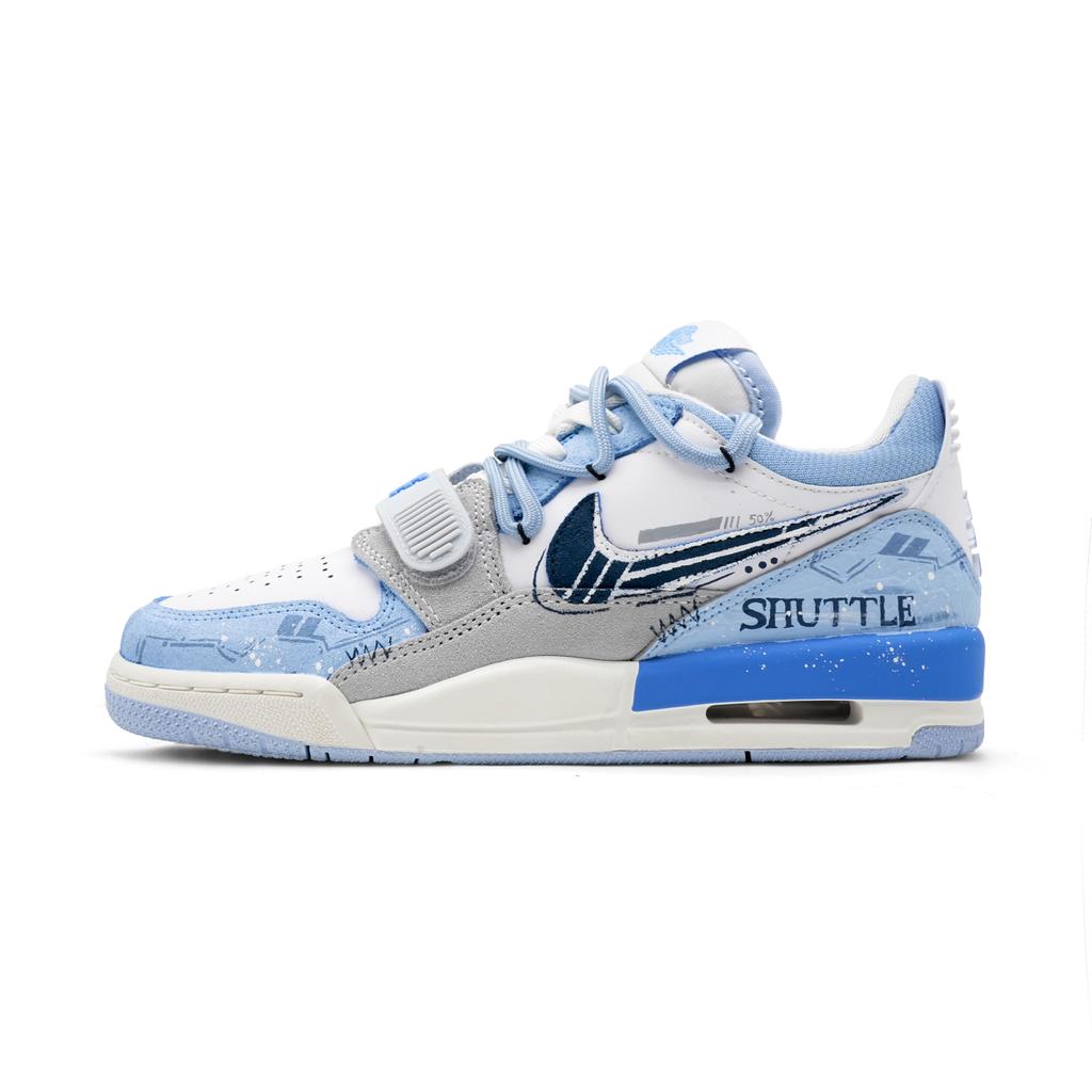 Jordan Legacy 312 Xingji Износостойкие Низкие Винтажные Баскетбольные Кроссовки Мужские Синий Белый CD7069-141(Команда1822-)
