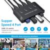 KVM-переключатель 4x4 USB 3.0 2.0 Переключатель Селектор Коробка 4 порта Общий доступ 4 устройства для Клавиатуры Мыши Сканера Принтера Kvm-переключатель Хаб