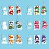 24 Sets Christmas Snowman Craft Kits - Winter Diy Ornaments Decorations Art Sets - Make Your Own Snowman Stickers Arts And Craft