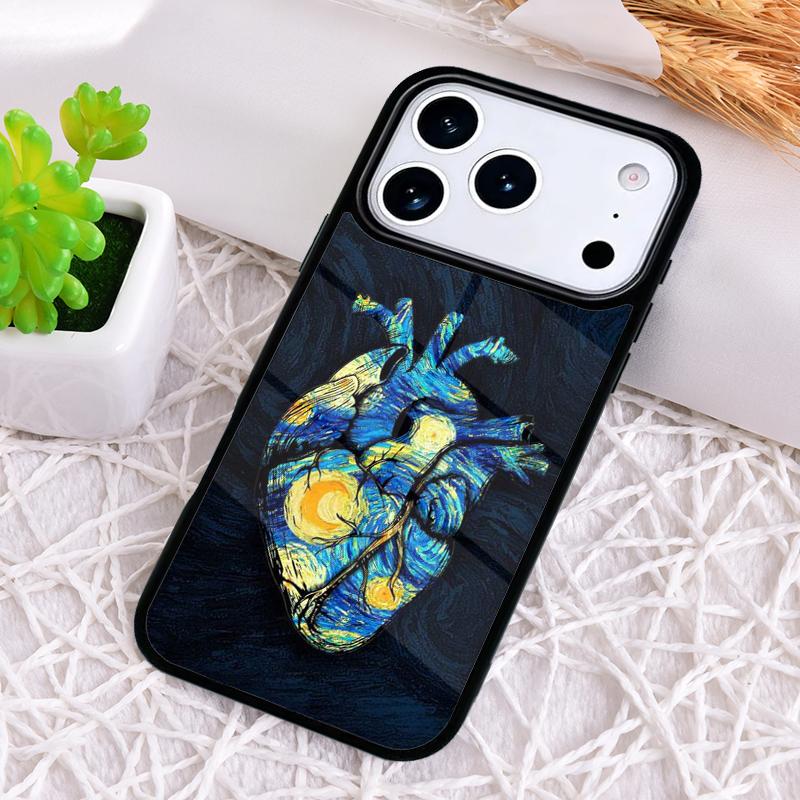 Чехол для телефона с рисунком сердца для iPhone 17 Air 16 15 11 12 14 13 Pro Max Ударопрочный чехол