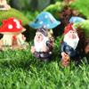 Bonsai Ornament Mushroom Figurines Miniature Mushroom House Gnome Terrarium Micro Landscape