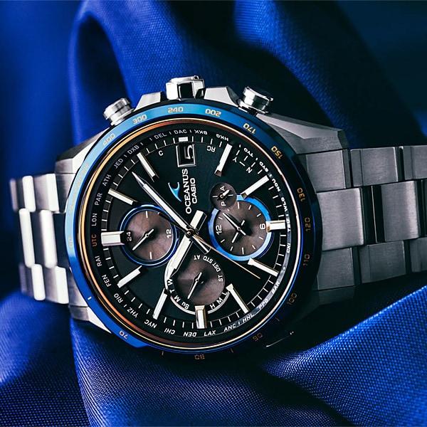 Casio Мужские часы OCEANUS OCW-T4000D-1AJF [OCEANUS CLASSIC LINE] Круглые серебристые титановые