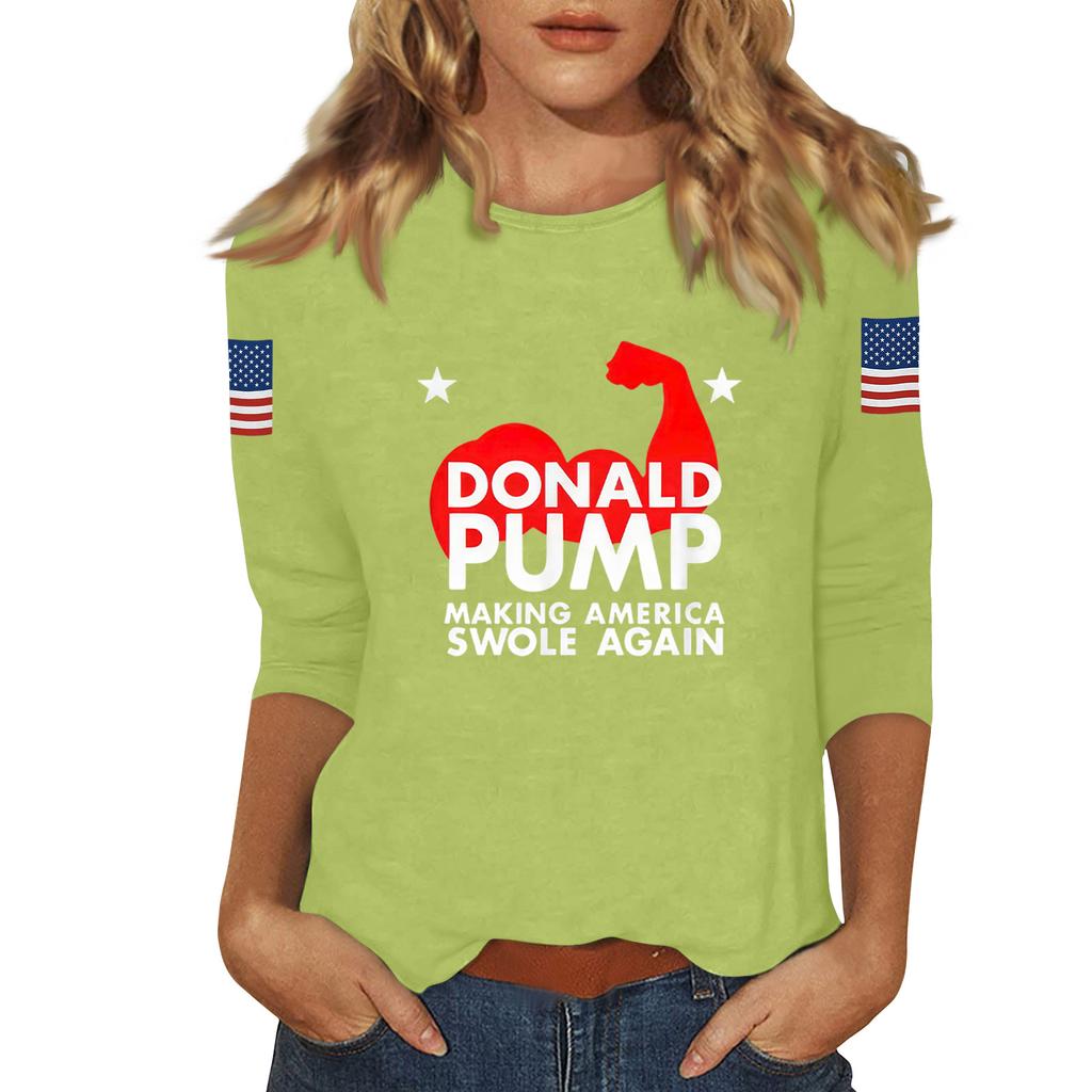 Женский повседневный модный сексуальный удобный топ с вырезом и рукавом три четверти