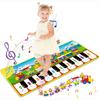 Baby Musical Piano Mat, Floor Dance Toys with 10 Songs, 8 Animal Sounds, 5 Modes,Keyboard Blanket Music Touch Play Mat, Musical Early Educational Toys