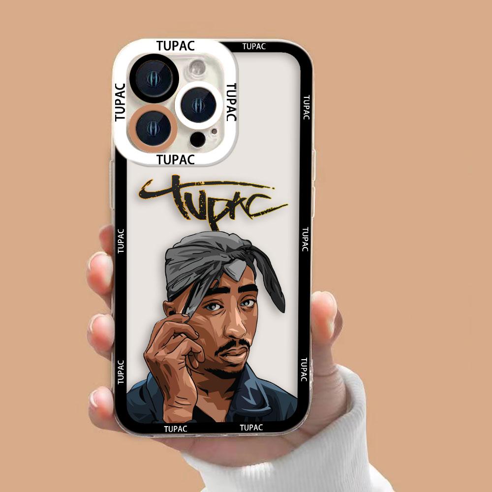 Прозрачный чехол для телефона с изображением рэпера 2Pac Tupac Shakur Для iPhone Apple 17 17E AIR 16E 16 15 14 12 13 11 Pro 8 7 Plus Max Чехол-оболочка