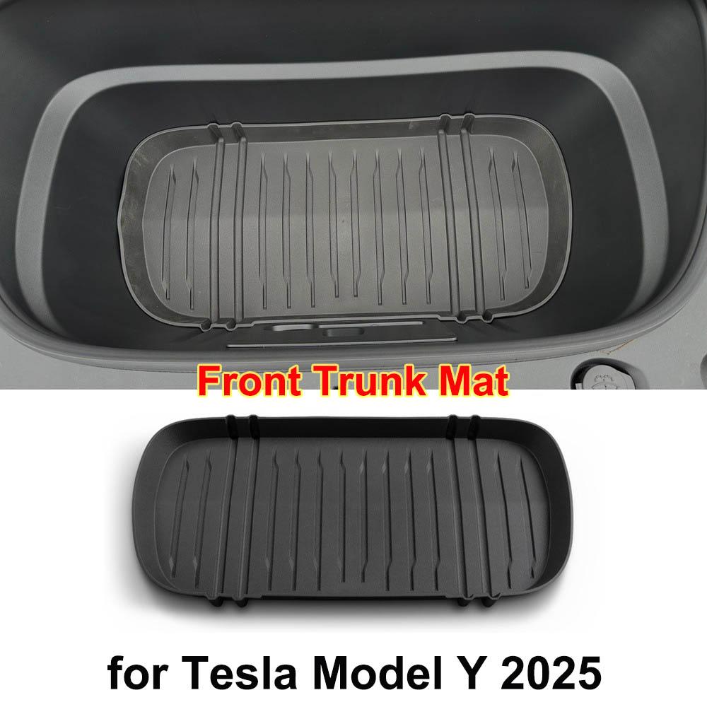 Для Tesla Model Y Juniper 2025 Передний багажник Коврик Разделительная планка Задний багажник Водонепроницаемый Защитный коврик TPE Аксессуары ModelY 2026