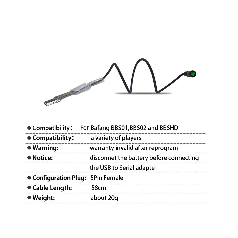 USB Программирующий Кабель для BAFANG BBS01 S02 S03 BBSHD Мотор для Электровелосипеда Среднего Привода