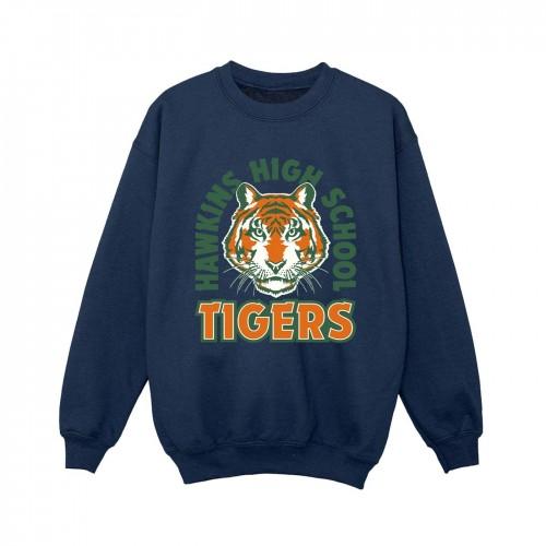 Netflix Boys Stranger Things Hawkins Arch Tiger Sweatshirt