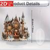 2D Snowy Gingerbread House. Desktop Decor with Bracket for Home & Office.