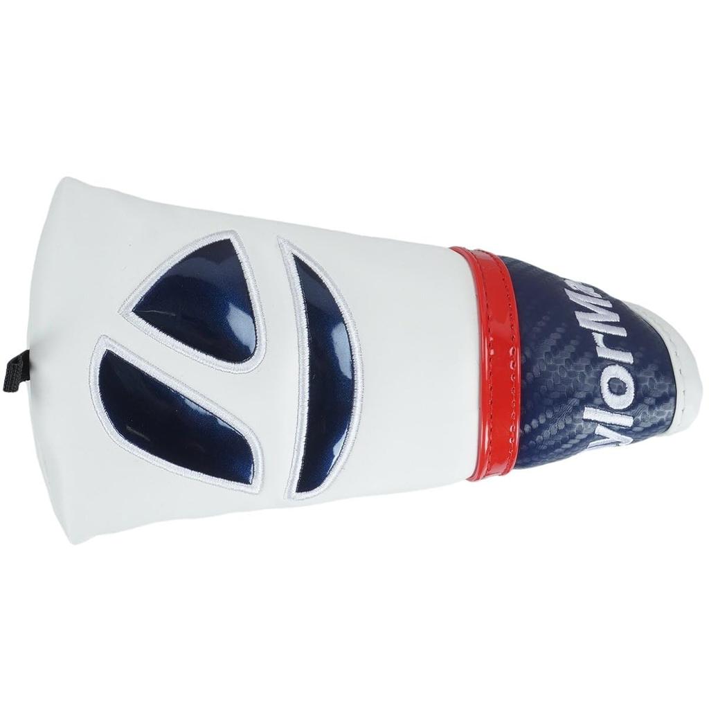 TaylorMade Austec Putter Cover Blade, White/Navy/Red, Men's Headcover, 2024SS UN086