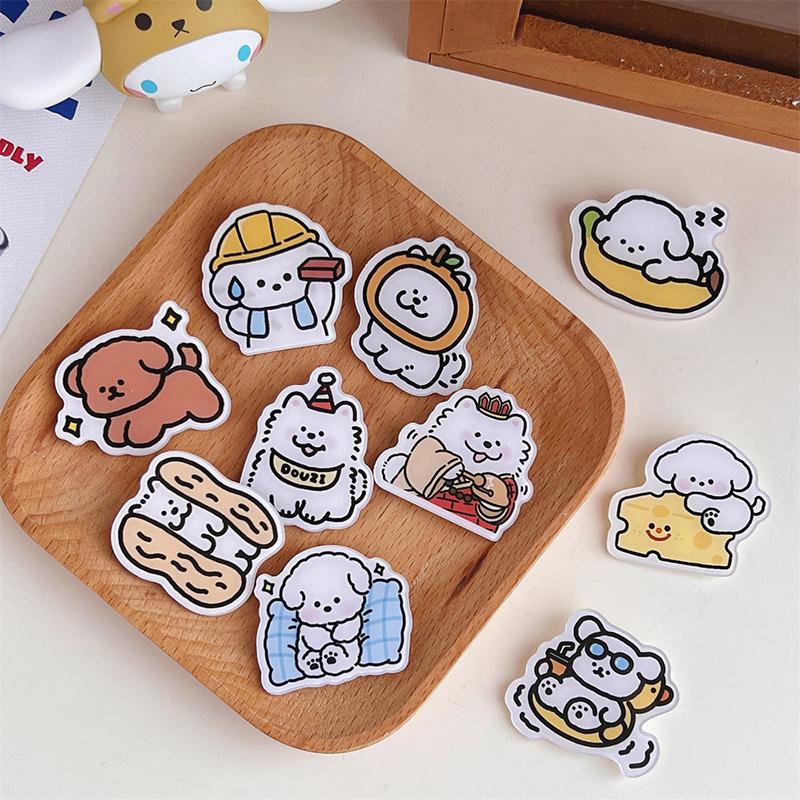 Cartoon Animal Brooch Acrylic High-Quality Versatile Fashionable Pin Clothes Collar Lapel Pin Backpacks Metal Badges Jewelry