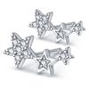 Серьги из серебра 925 пробы, серебряные серьги в форме звезды, изящные украшения для женщин, подарок