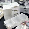 3-ярусный пластиковый органайзер для хранения косметики с выдвижными ящиками, многофункциональное настольное хранилище для ювелирных изделий, офисных принадлежностей