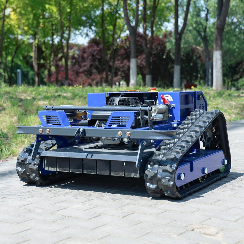 Multi Function CE EPA Crawler Remote Lawn Mower Grass Cutter + Ditcher for Farm Hillside Use