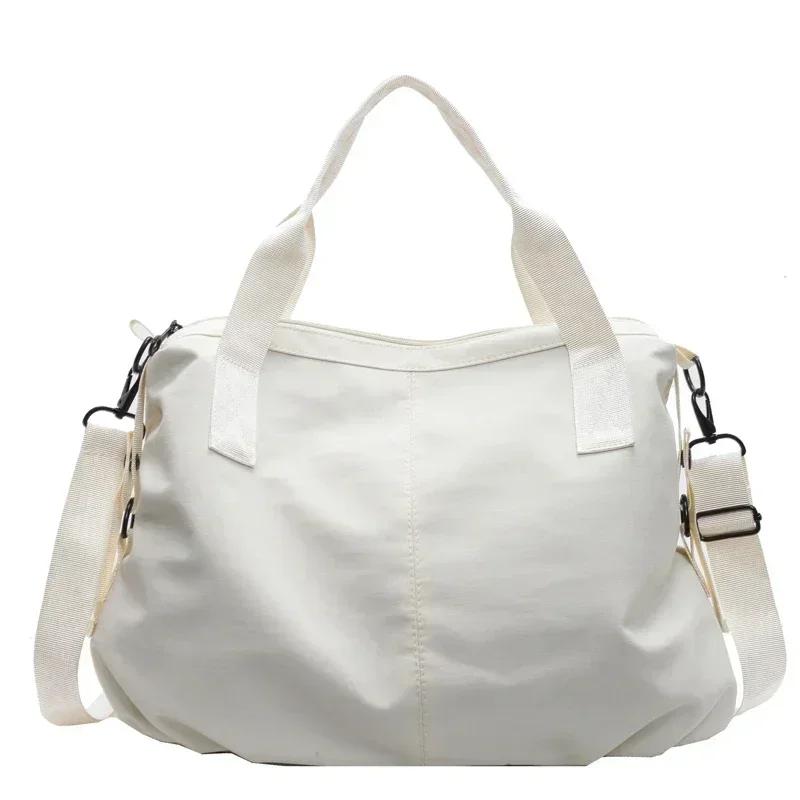 Сумки из цельной ткани большой вместимости, простые и универсальные, через плечо и через плечо, повседневные, прочные, супер крутые, женские сумки