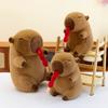 Stretchable Capybara Plush Animal Doll With Soft Fabric For Creative Play