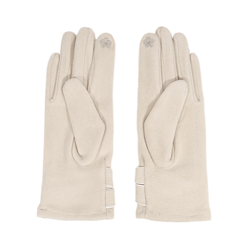 Осень И Зима Однотонные Перчатки С Пальцами Для Женщин Модные И Элегантные Лыжные Теплые И Мягкие Перчатки Для Улицы С Сенсорным Экраном