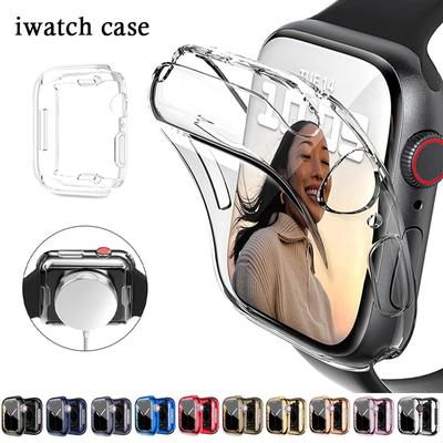 Защитная пленка для экрана для Apple Watch Case 49 мм, 45 мм, 41 мм, 44 мм, 40 мм, 42 мм, 38 мм, чехол-бампер из ТПУ, аксессуары Iwatch Series 9, 8, 7 SE, 6, 3