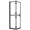 Folding Shower Enclosure ESG Black 80 x 140 cm
