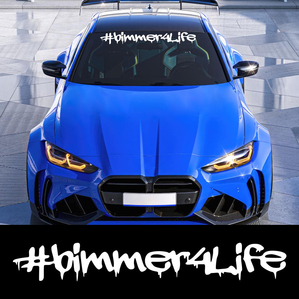Bimmer For Life Car Windshield Stickers For BMW 3 4 5 X M All Models Front Rear Window Vinyl Film Decal Auto Decor Accessories