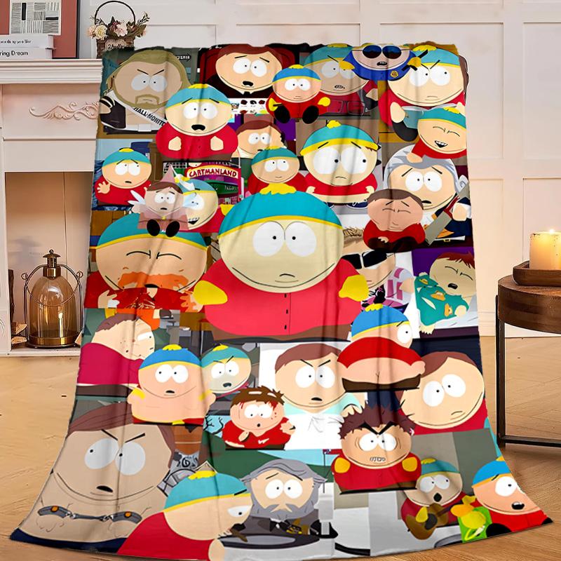 1PC South Friends Adventure Flannel Blanket Gift, Suitable for Both Men And Women, Soft Ideal for Beds And Sofa, Birthday Or Christmas Gift