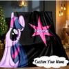 Custom Name Little Unicorn Friendship Blanket  Ideal Bedding Blanket Perfect for Travel, Camping, Living Rooms, Offices, Sofas, Fan Christmas gift