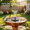 Solar Water Fountain for Bird Bath,Upgraded Solar Powered Fountain Pump with 6 Nozzle for Outdoor Garden, Pond, Pool, Birdbath