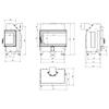 Fireplace KRATKI ZIBI ECO 9.9 kW Ø 180 right corner