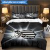 3PCS Fc Crest Design Printed Soft Bedding Set,Including 1pc Duvet Cover And 2pcs Pillowcases Perfect for Bedroom, Dormitory, Fan gift
