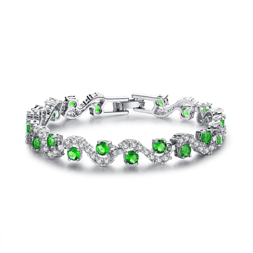 Gemstone Bracelet for Women Luxury Fashion High-End Elegant Personalized Exquisite Bangle Jewelry