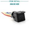ACROPIX Car Motor Fuse Relay Switch with Harness Power Universal JD-2912 5 Pin DC 48V 40A Black 1 Pcs