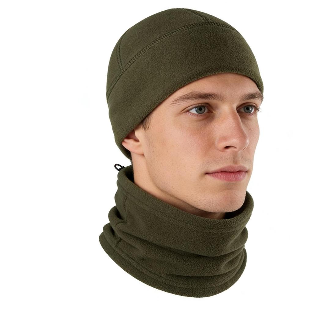 Флисовая шапка с воротником-шарфом Случайный цвет при отправке