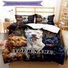 3PC Custom Name Pit Bulls: Strength Loyalty Bedding Set Printed Bedding Set Duvet Cover Closure Includes 1 Duvet Cover & 2 Pillowcases for All Seasons