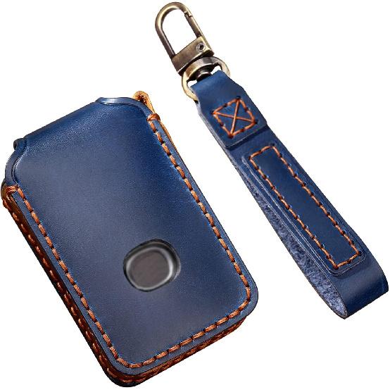 EASYANT 4 Button  Leather Remote Key Fob Case Cover Compatible with Mazda 3 -2024 Hatchback 6 CX-5 CX-30 CX-9 Black