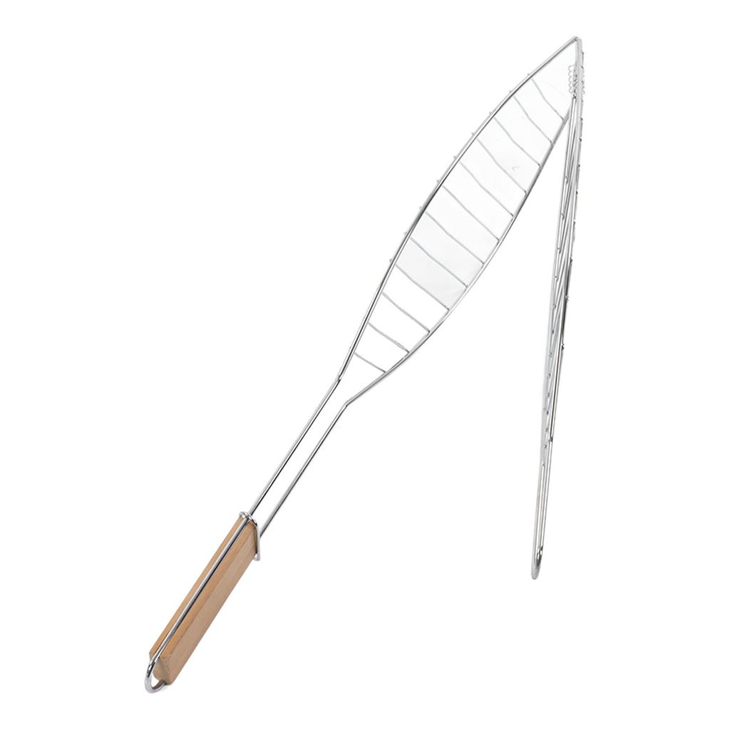 Корзина для гриля рыбы из нержавеющей стали Компактная Легко хранить Корзина для гриля с ручкой для улицы