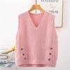 Женский свитер жилет вязаный женский свободный верхняя одежда жилет весна осень воротник корейская версия модный толстый