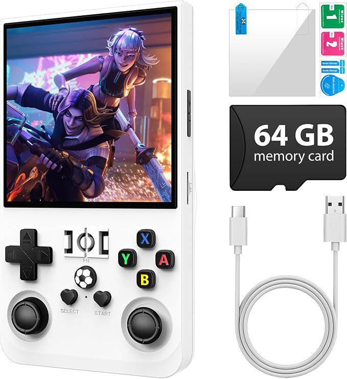 Портативная игровая консоль R36sMAX: 4,0-дюймовый HD-экран, двойной джойстик, в стиле ретро-аркады