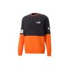 Power Colorblock Crew Neck Sweatshirt With Tr Logo Print Men Tops Orange 676666-23