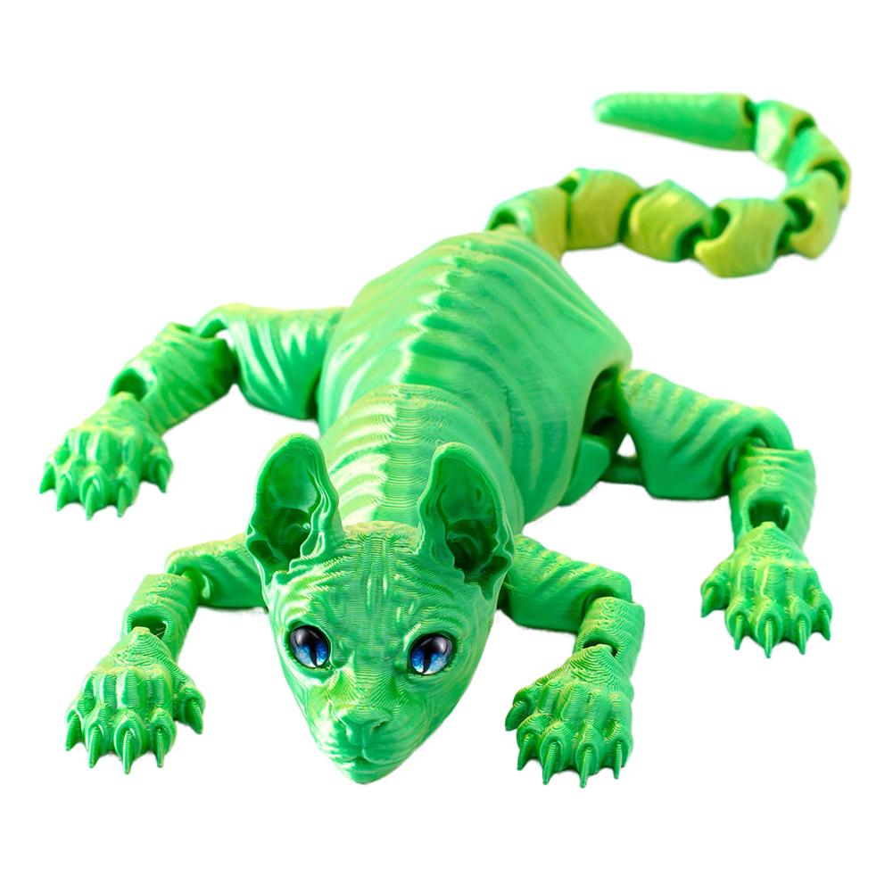 3D-напечатанный Сфинкс Кошка Животные Игрушка Бесшерстная Кошка Фигурка Милая Кошка Игрушка-непоседа Для Любителя Кошек Смешная Игрушка Коллекционер Украшение для Дома