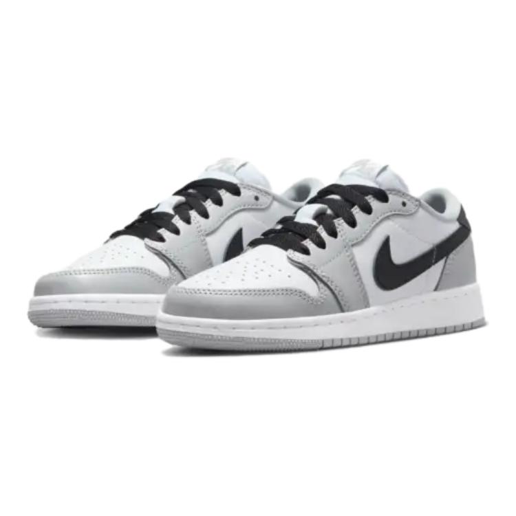 Детские кроссовки Air Jordan 1 Retro Low OG GS Barons Серый Белый Черный CZ0858-110