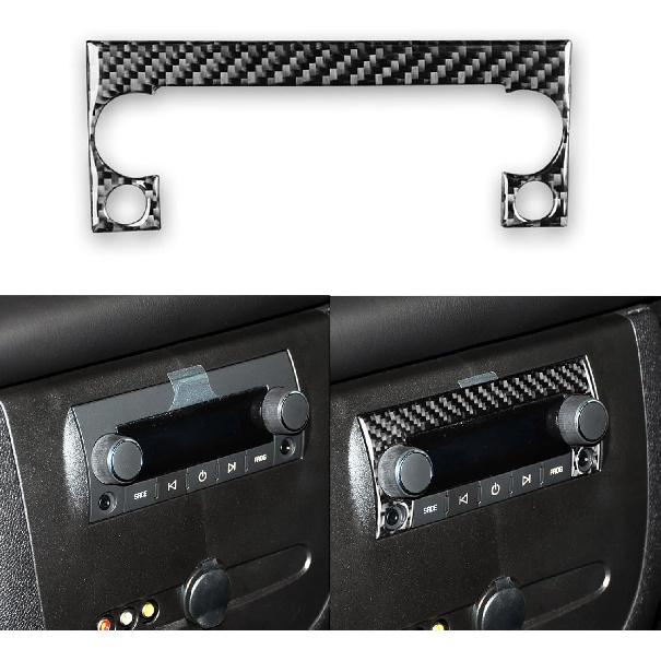 Real Glossy Black Carbon Fiber Sticker Car Inner Door Pull Handle Frame Anti-Collision Cover Trim Compatible with Chevrolet Avalanche/Silverado LTZ