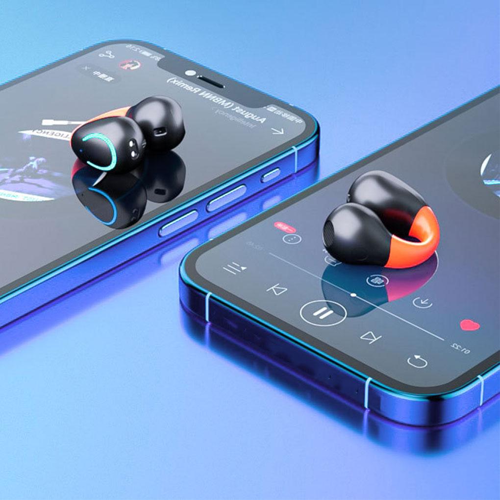 Open Ear Clip Earbuds ENC Wireless Bluetooth5.4 Headphone With Digital Display Waterproof Noise Cancelling Earphone With Mic