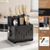 Multifunctional Wall Knife Rack: Dry-Wet Separation,Stylish Drainage.Stores Knives, Spoons,Chopsticks. Essential Modern Kitchen.