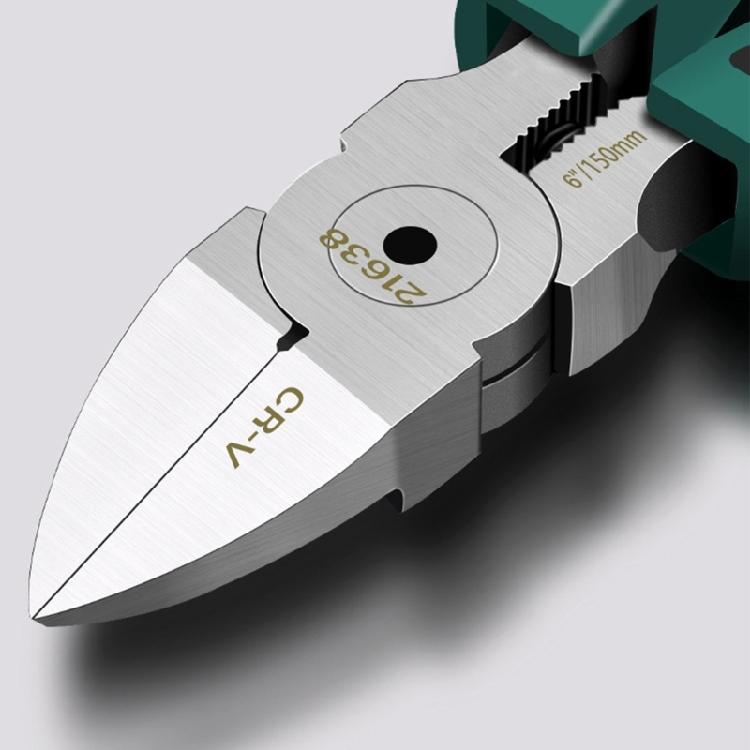 Удобная рукоятка Электрик Ножницы для резки проволоки Инструмент для резки кабеля Диагональные плоскогубцы Точные края Эргономичная рукоятка, устойчивая к усталости