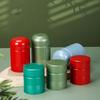 Round Tea Box Compact Tea Container Convenient Tea Storage Box Tinplate Tea Canister Tea Storage Jar for Various Teas
