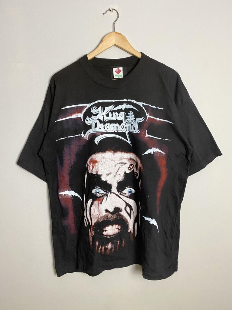 Редкая винтажная футболка унисекс 90-х с изображением группы King Diamond, хэви-метал