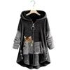 Plus Size 5XL Winter Plush Fleece Hoodies Jackets for Women Warm Zip Up Long Hoodies Sweatshirt Women Tops Loose Hooded Coats