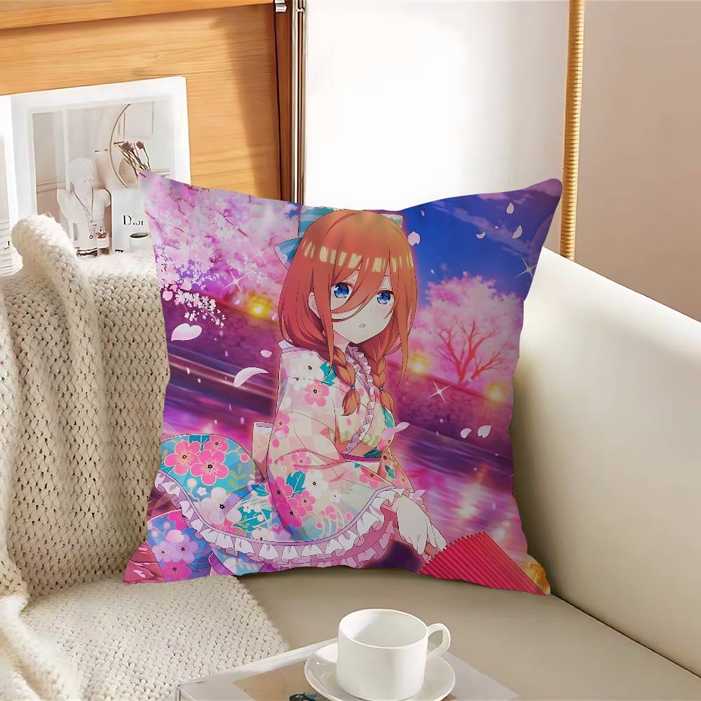 M-Mi-ku Anime NakanoS Personalized Picture Text Home Decorative Pillows Household Gifts 45x45cm