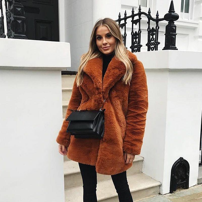 2025 Новая мода осень-зима для женщин, куртка из искусственного меха, женская корейская свободная куртка с длинным рукавом, теплая повседневная уличная одежда