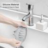 Bathroom silicone soap dish, shower soap holder with drain tray, kitchen sink waterfall soap tray, 2-piece set